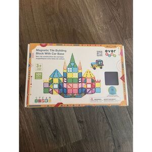 Ever Play Magnetic Tile Building Block With Car Base 101 pcs